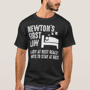 T-shirt Funny Newton Physique Plaisanterie Première Loi S