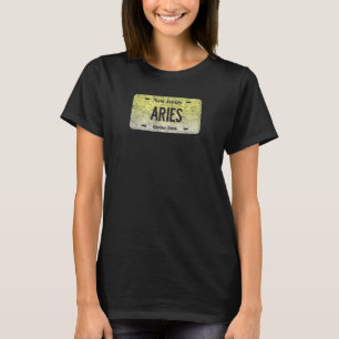 T-shirt Funny Nj State Vanity Licence Plate Aries