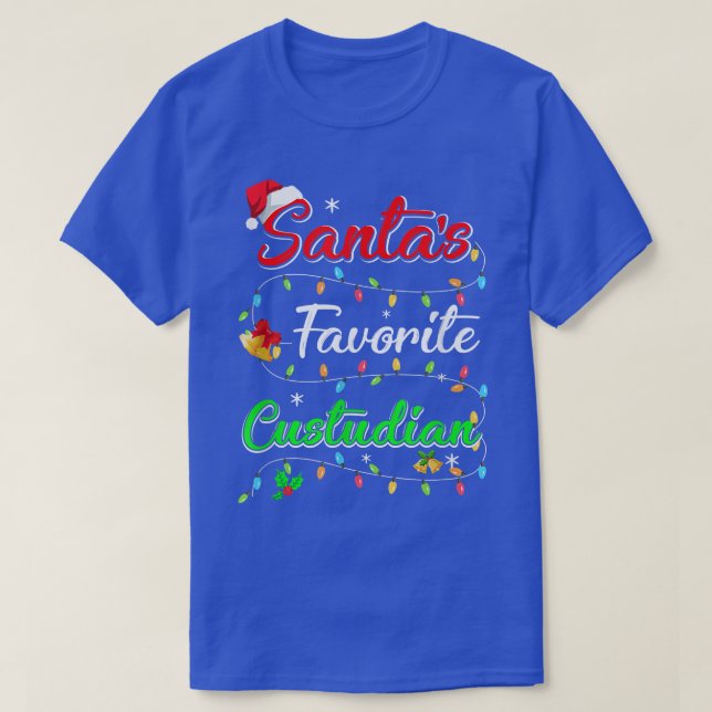 T-shirt Funny Noël Père Noël Favori Gardien Noël (Design devant)