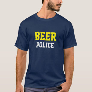 T-shirt Funny Novelty College Style BEER POLICE
