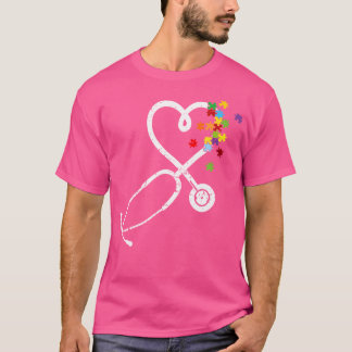 T-shirt Funny Nurse Doctor Sensibilisation sur l'autisme P