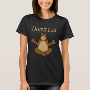T-shirt Funny Ohmmm Yoga Bear Zen Méditation Relaxation Fi