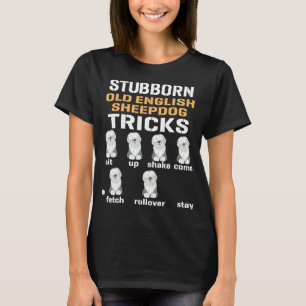 T-shirt Funny Old English Sheepdog Bobtail Dog Tricks T-Sh