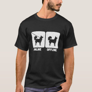 T-shirt Funny Online hors ligne Alaskan Klee Kai pour l'am
