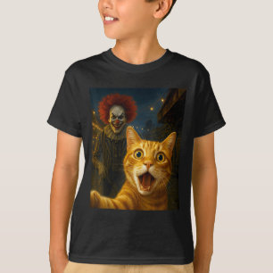 T-shirt Funny Orange Tabby Cat Selfie Clown Déplaisant Sok