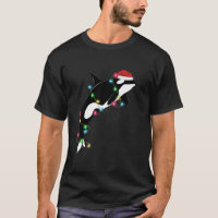 Funny Orca Tueur Baleine Santa Chapeau Mer de Noël