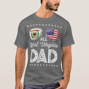 T-shirt Funny Papa Fête des pères Virginie-Occidentale 4 j