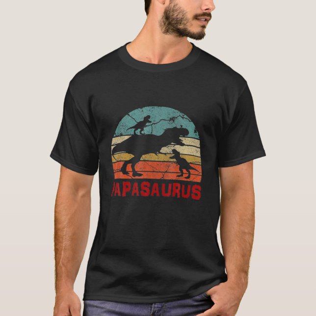 T-shirt Funny Papasaurus T Rex Xmas (Devant)