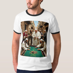 T-shirt Funny Pape catholique Jeu de rue Jeu Tee