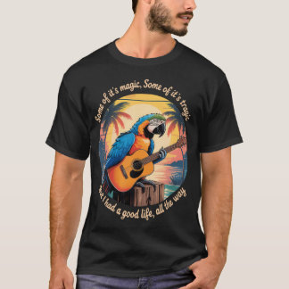 T-shirt Funny Parrot Guitar Summer Sunet Saying Quote