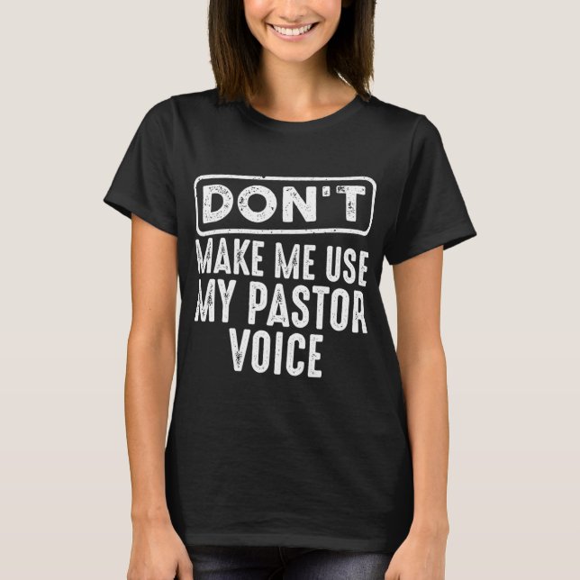 T-shirt Funny Pasteur Art For Men Women Christian Preacher (Devant)