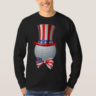 T-shirt Funny Patriotic America Drapeau Golf 4 juillet Mam