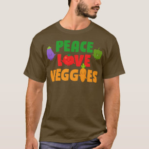 T-shirt Funny Peace Love Veggie