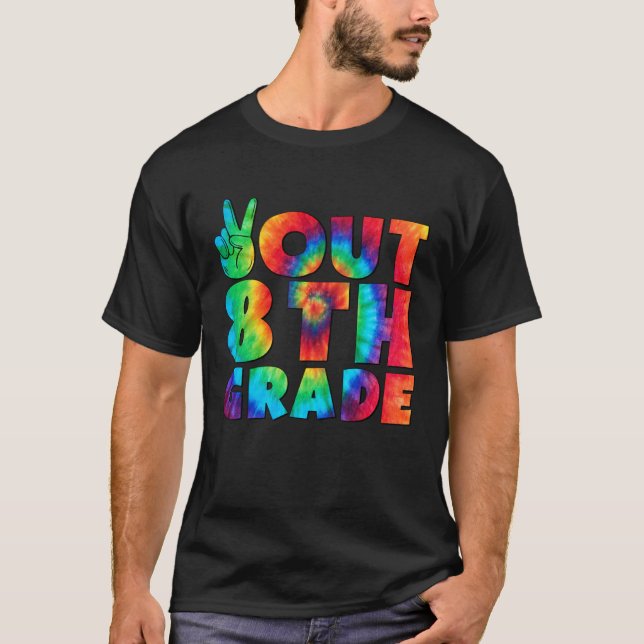 T-shirt Funny Peace Out 8th Grade Shirt First Last Day of  (Devant)