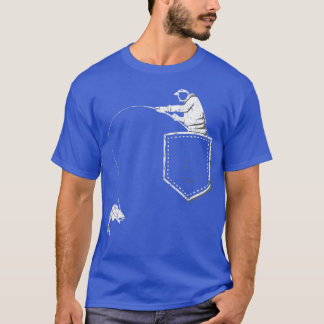 T-shirt Funny Pêcheur Poche de poche TF ou Père & Grand