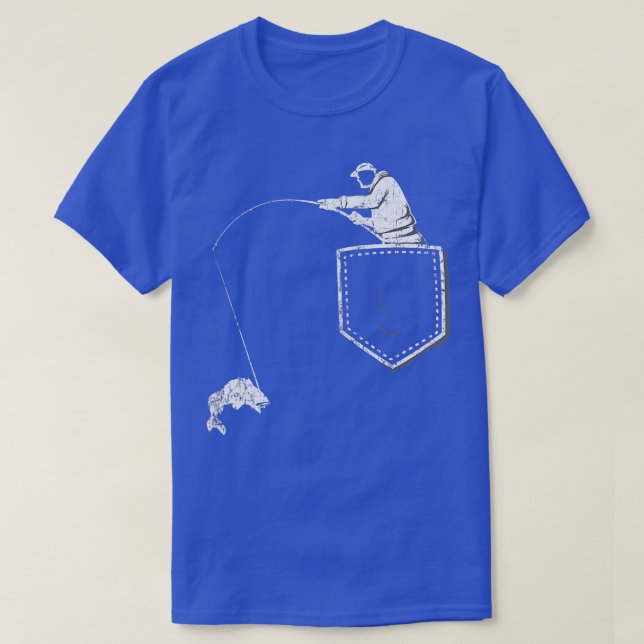 T-shirt Funny Pêcheur Poche T Pour Père & Gra (Design devant)