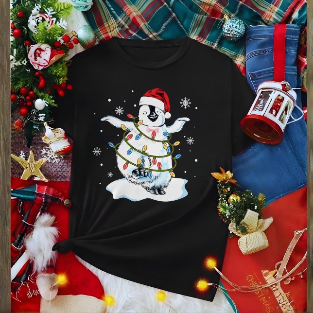 T-shirt Funny Penguin Christmas Santa Hat Penguins (Créateur téléchargé)