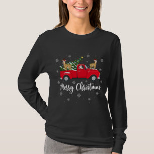 T-shirt Funny Père Noël équitation Arbre de Noël Camion Ch
