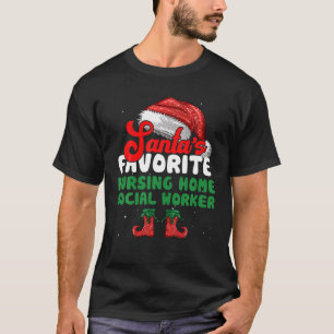 T-shirt Funny Père Noël s Favori Nursing Home Travailleur 
