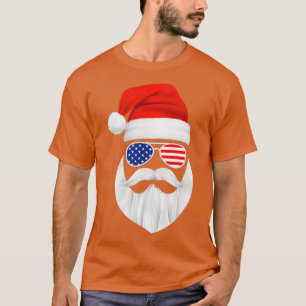 T-shirt Funny Père Noël visage Lunettes de soleil avec bar