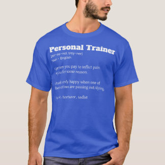 T-shirt Funny Personal Trainer Définition Fitness Coach