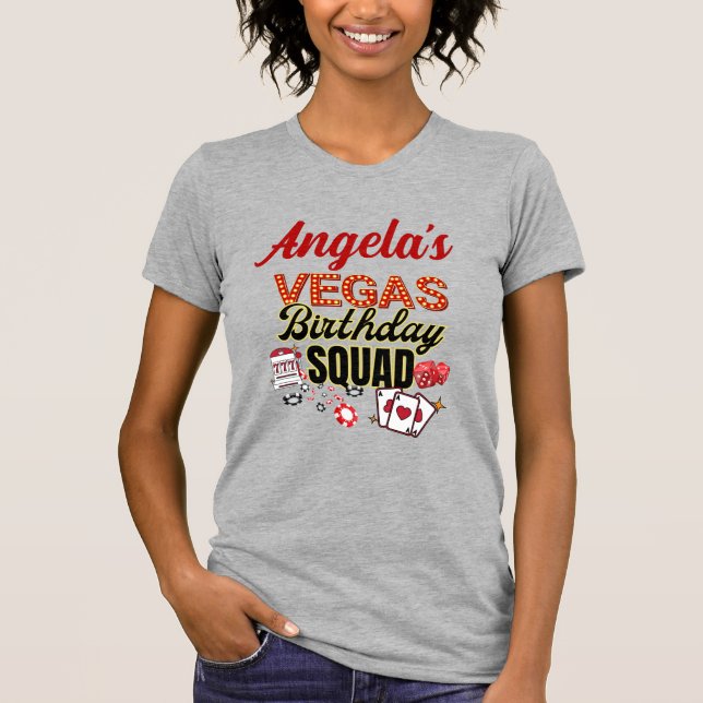 T-shirt Funny Personnalisé Las Vegas Anniversaire Party Sq (Devant)
