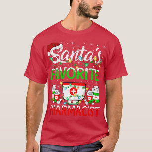 T-shirt Funny Pharmacie Lover Xmas Pajama Père Noël Pharma