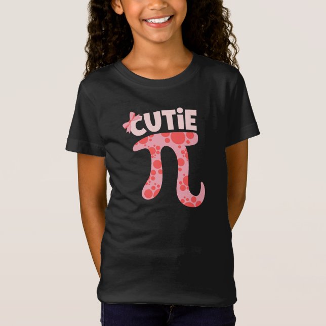 T-Shirt Funny Pi jour 14 mars mignon noeud rose arc maths  (Devant)