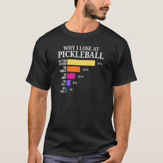 T-shirt Funny Pickleball Loss Chart Graphic Design