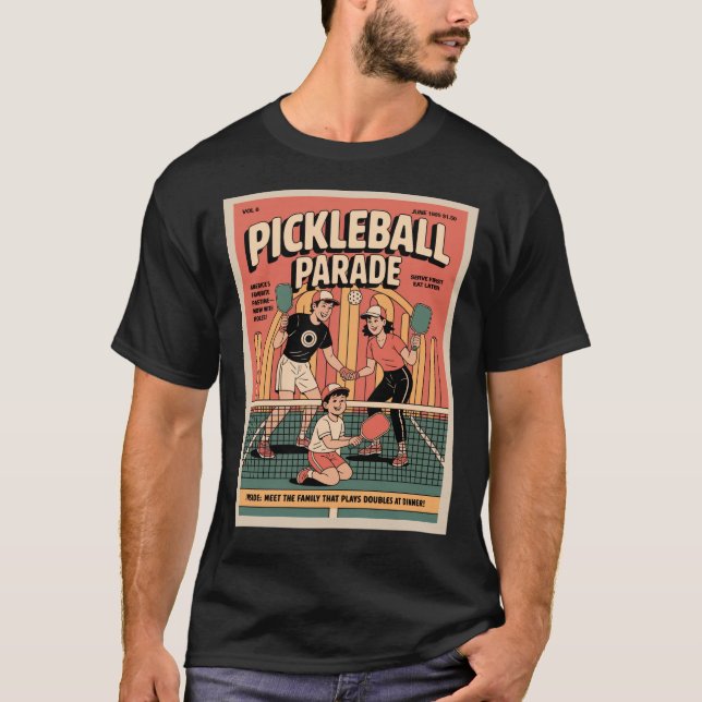 T-shirt Funny Pickleball Serve First Eat Later Poster (Devant)