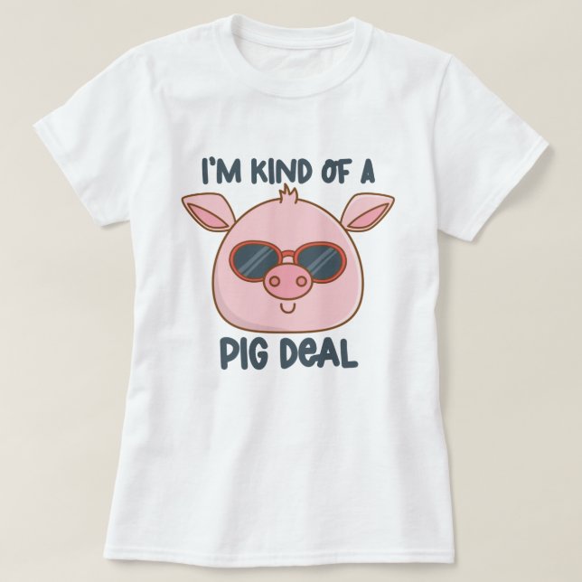T-shirt Funny Pig Pun (Design devant)