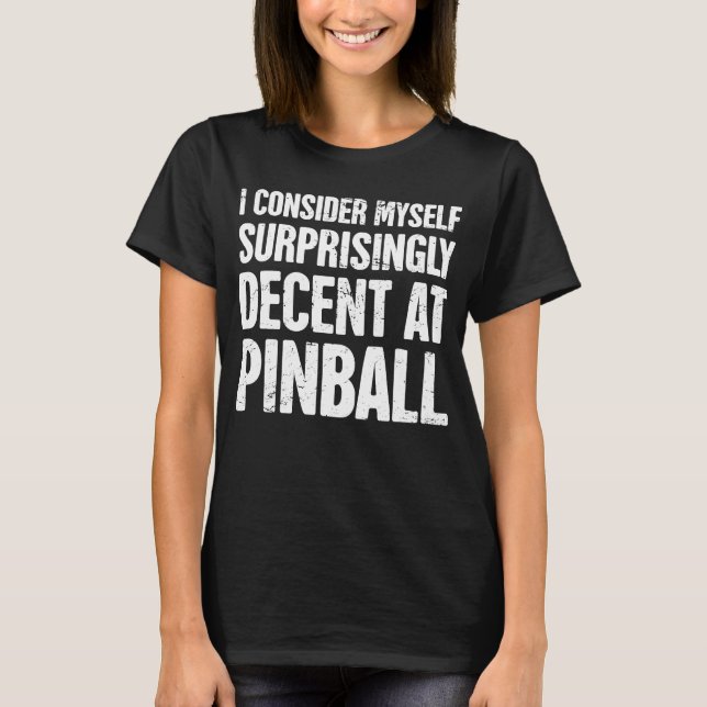T-shirt Funny Pinball Machine Collecter Pinball Classique (Devant)
