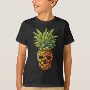 T-shirt Funny Pineappy Fruit Skull