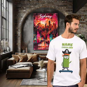 T-shirt Funny Pirate Cactus Cardio Crew   Salle De Sport P