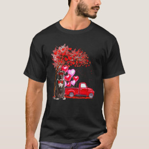 T-shirt Funny Pit Bull Lunettes de soleil coeurs arbre cam