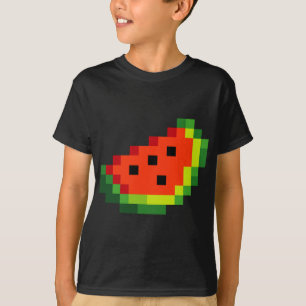 T-shirt Funny Pixel Watermelon - Retro 8 - Bit Arcade Game