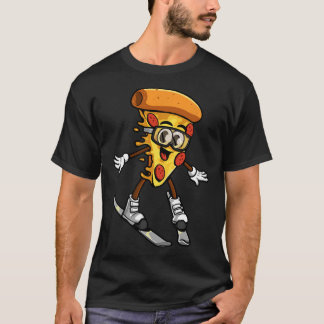 T-shirt Funny Pizza Ski Cheesy Pie Foodie Skiing Instructo