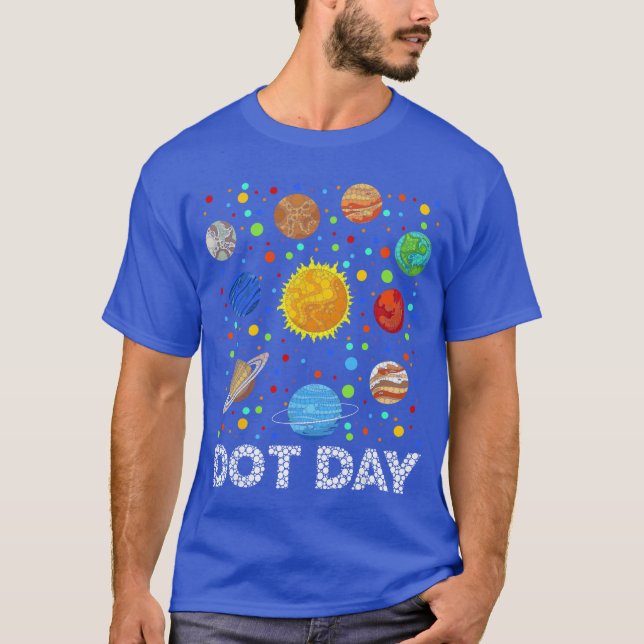 T-shirt Funny Planets Polka Dot Happy Dot Day Art Student  (Devant)