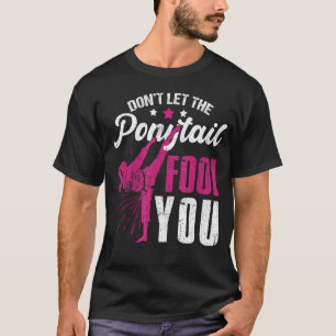 T-shirt Funny Ponytail Girl Karate Taekwondo Judo Kickboxi
