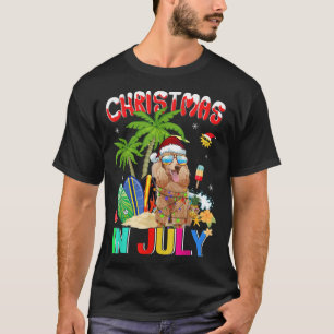 T-shirt Funny Poodle Dog à Santa Hat