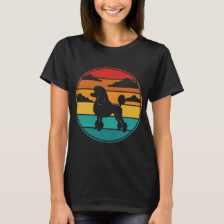 T-shirt Funny Poodle Lover Retro 70s 80s Style Dog Women 