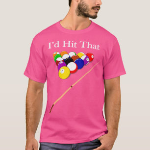T-shirt Funny Pool Hall Shark Billard Joueur Hustler