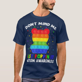 T-shirt Funny Poppin Bear Sensibilisation sur l'autisme Je