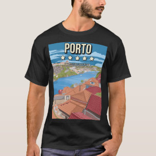 T-shirt Funny Porto Portugal 5 étoiles Avis de voyage Post