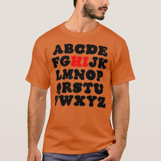 T-shirt Funny Pre K Kindergarten Hi Alphabet Back To Schoo