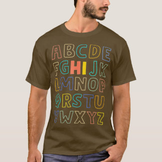 T-shirt Funny PrK Kindergarten Hi Alphabet Retour À L'Écol