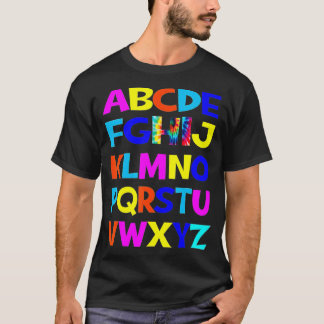 T-shirt Funny PrK Kindergarten Hi Alphabet Retour À L'Écol