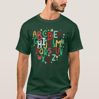 T-shirt Funny PrK Kindergarten Hi Alphabet Retour À L'Écol