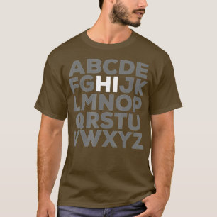 T-shirt Funny PrK Kindergarten Hi Alphabet Retour À L'Écol