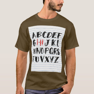T-shirt Funny PrK Kindergarten Hi Alphabet Retour À L'Écol